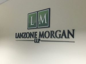 [company] indoo acrylic lobby dimensional lanzone signs 300x225