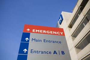 Custom Metal Signs for Businesses outdoor hopsital wayfinding emergency main lobby signage 300x200